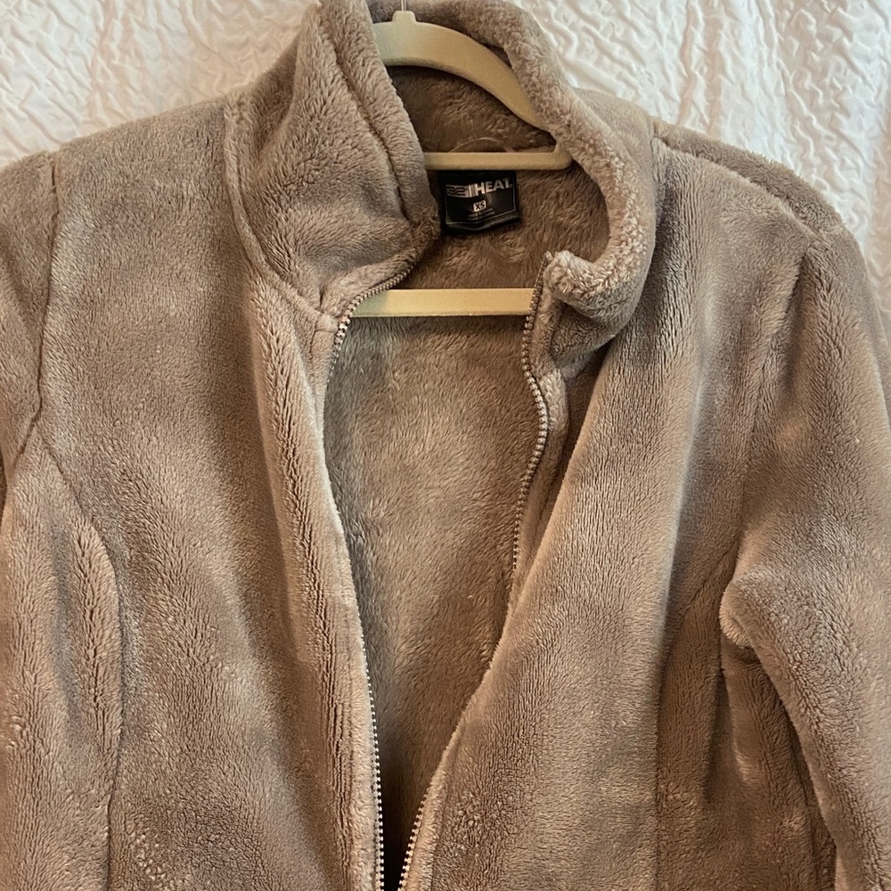 32 Degrees Women's Plush Cream Teddy Jacket